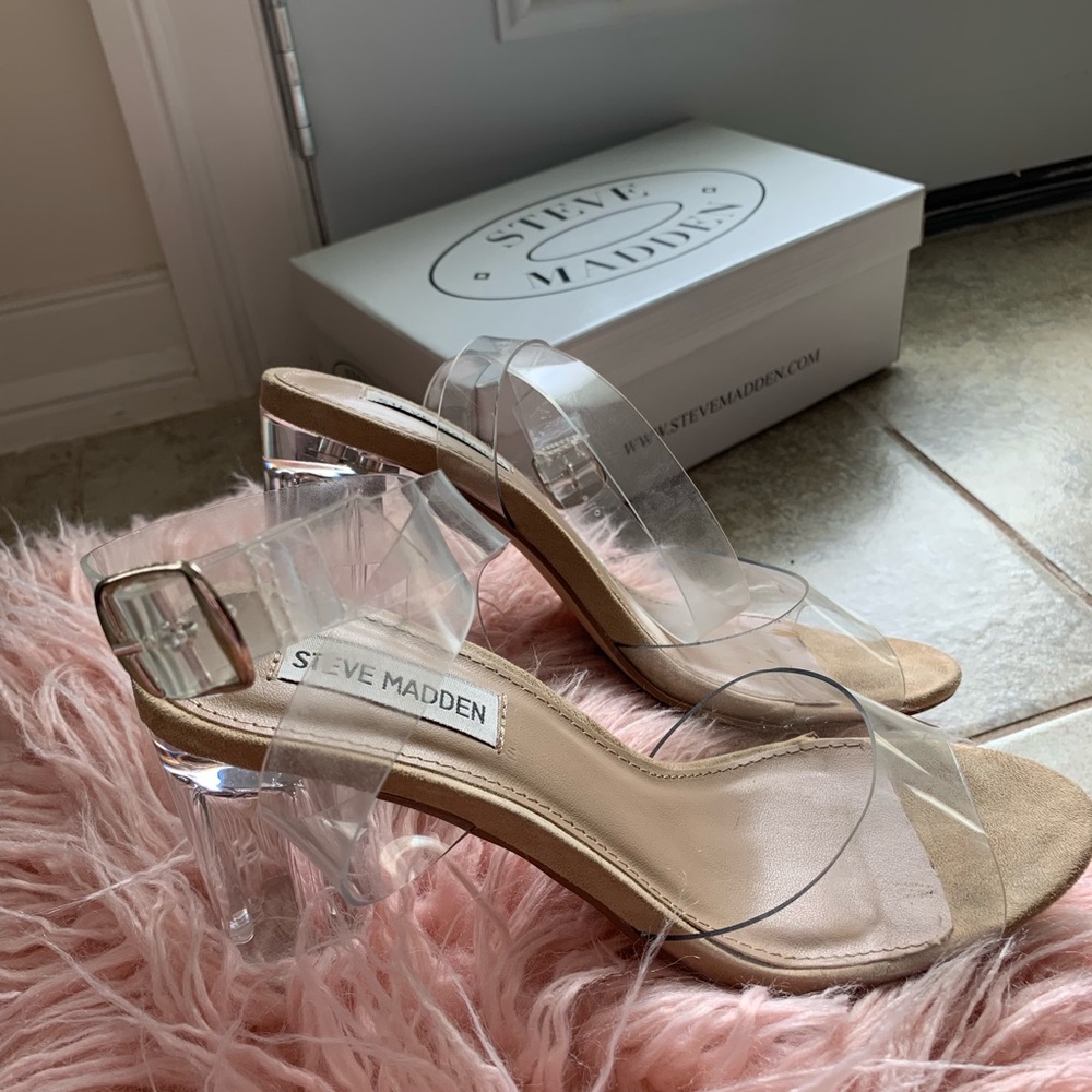 Steve Madden clear heels